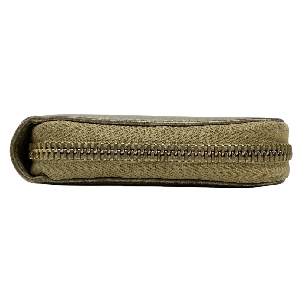 Gucci Soho Gold Leather Zip Around Continental Wallet Tassel